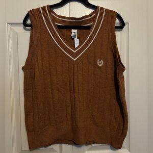 PINK Victoria’s Secret V-Neck Light Brown Sweater Vest
